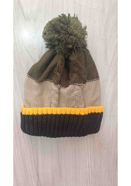 Erkek Çocuk Içi Polarlı Ponponlu Kışlık Şapka