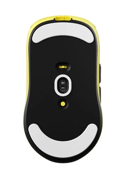 V8 8k Hz Pixart 3950 Sensör Sarı Kablosuz Simetrik Gaming Mouse