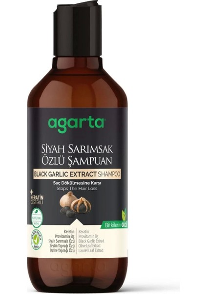Agarta Siyah Sarımsak Özlü Şampuan 400 ml