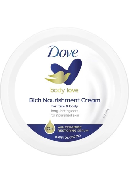 Besleyici El ve Vücut Bakım Kremi 250ML Rich Nourishment Cream (Mavi) (6 Lı Set)