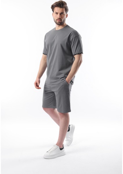Füme Basic Erkek Şort T-Shirt Takımı E7307 fırsatları