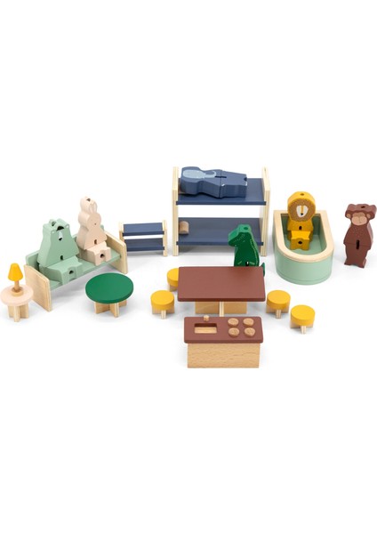 Trixie Ahşap Aksesuarlı Oyun Evi