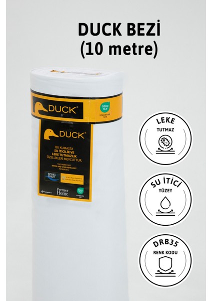 Premier Metrelik Duck Keten Kumaş Su İtici Bez 10 Metre DRB35 - B