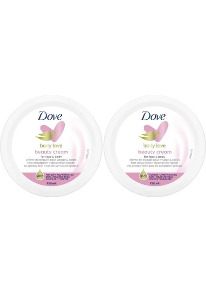 Besleyici El ve Vücut Bakım Kremi 250ML Beauty Cream (Pembe) (2 Li Set)