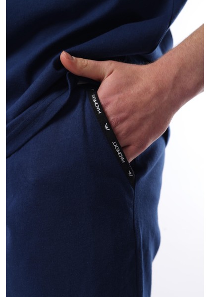 Lacivert Basic Erkek Şort T-Shirt Takımı E7307