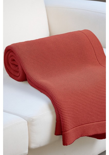 Alina Organik Pamuk Nefes Alan Örtü, Örgü Koltuk Şalı, Tv Battaniyesi fırsatları