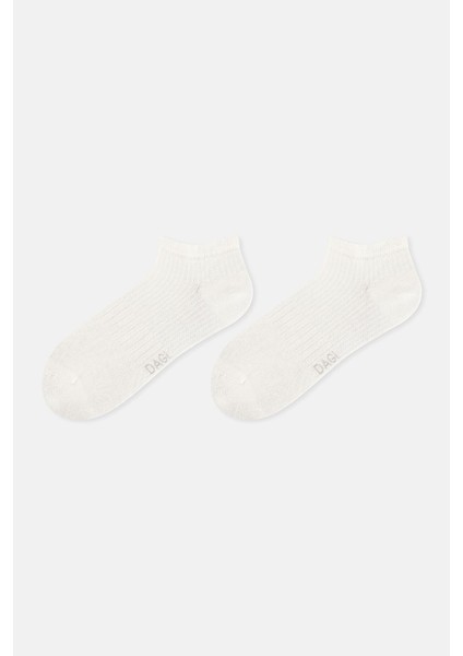 Ekru Kadın Bambu Patik Çorap