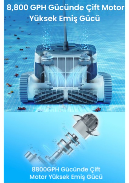 Hydro4 Havuz Robotu Çift Motor Emiş Gücü