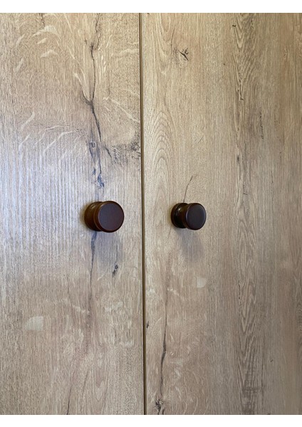 Dekoratif Doğal Ahşap 8'li Düğme Dolap Kulpu Kestane modelleri