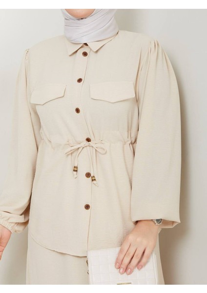 Ayrobin Kumaş Belden Bağlamalı Etekli Takım modelleri