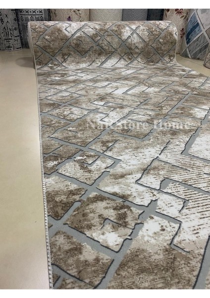 Kahve Gri Kaymaz Taban Yıkanabilir Kesme Yolluk Salon Mutfak Oturma Odası Halı fiyatları