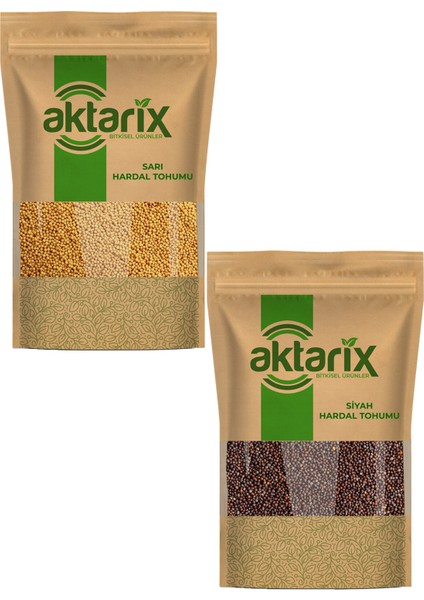 1 kg Sarı Hardal Tozu + 1 kg Siyah Hardal Tohumu Tozu Öğütülmüş