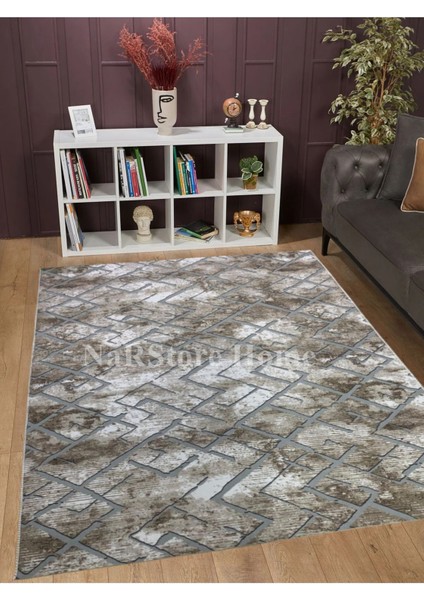 Kahve Gri Kaymaz Taban Yıkanabilir Kesme Yolluk Salon Mutfak Oturma Odası Halı modelleri