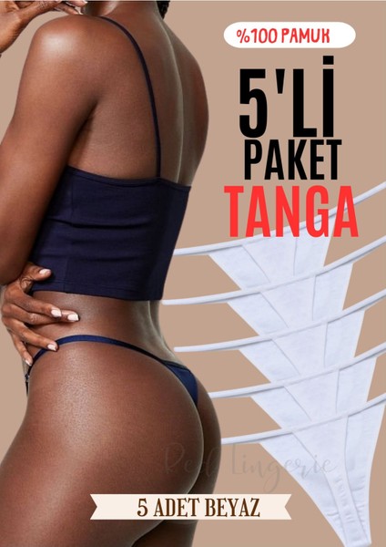 Red Love Cloud Askılı Tanga Külot (5'li Paket)