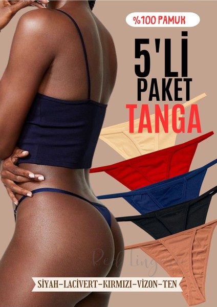 Red Love Cloud Askılı Tanga Külot (5'li Paket)