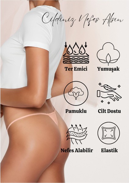 Red Love Cloud Ip Askılı Tanga Külot (String) 10'lu Paket