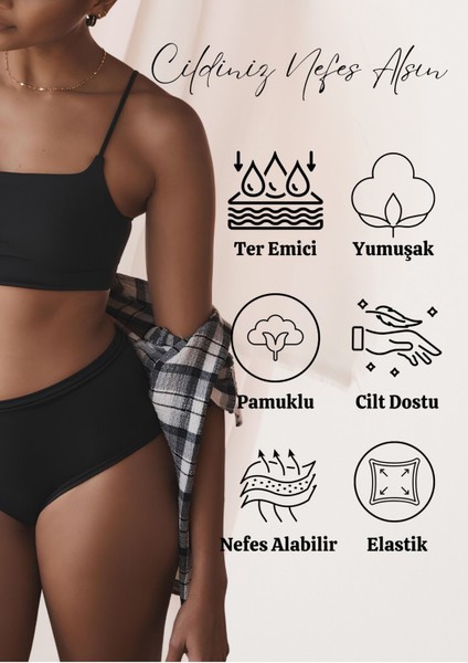 Pamuklu Kadın Yüksek Bel Külot 5'li Paket (Büyük Beden-Battal-Bato) fiyatları