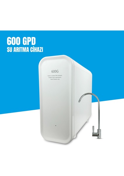 600 Gpd Yeni Nesil Arıtma Cihazı - GÜNLÜK 2 TON + BEYAZ RENK - BOĞAZİÇİ SU ARITMA