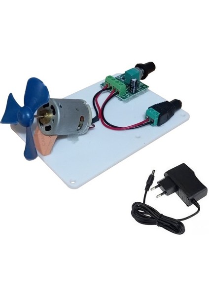 Pervaneli Motor Hızı Ayarlanabilen Adaptörlü Öğrenci Deney Devresi
