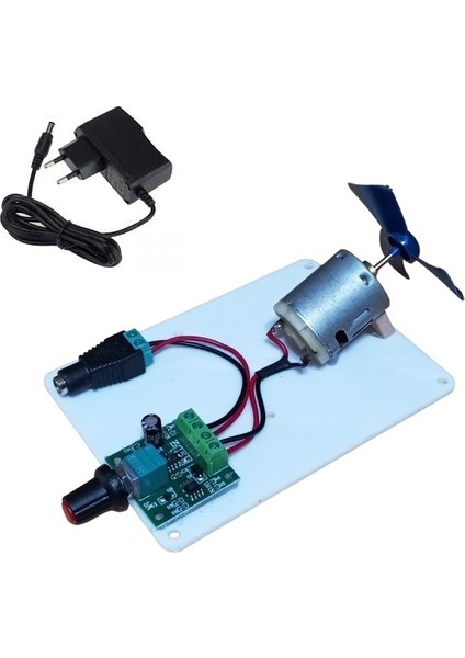 Pervaneli Motor Hızı Ayarlanabilen Adaptörlü Öğrenci Deney Devresi