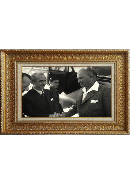 Özel Altın Seri Atatürk Paspartulu Tablo NH167