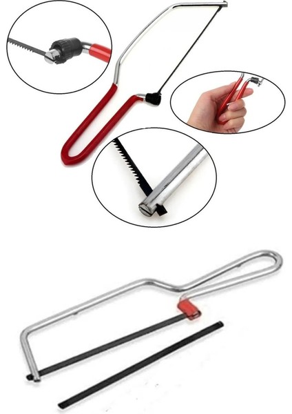 Hobi Testeresi Bıçaklı Kıl Testere Ahşap Metal Boru Fayans Kesim Testeresi ve Yedek Uç Metal Testere modelleri