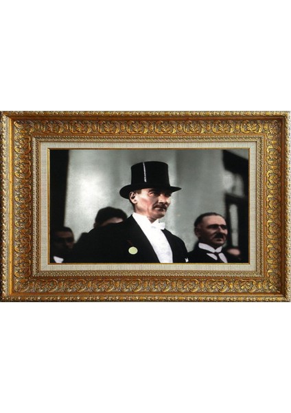 Özel Altın Seri Atatürk Paspartulu Tablo NH163