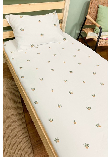 Organik Tek Kişilik Lastikli Çarşaf Seti - Minik Limonlar fiyatları