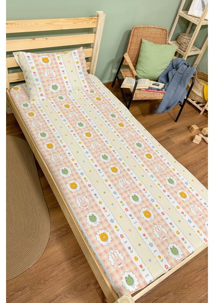 Organik Tek Kişilik Lastikli Çarşaf Seti - Şirin Kahramanlar