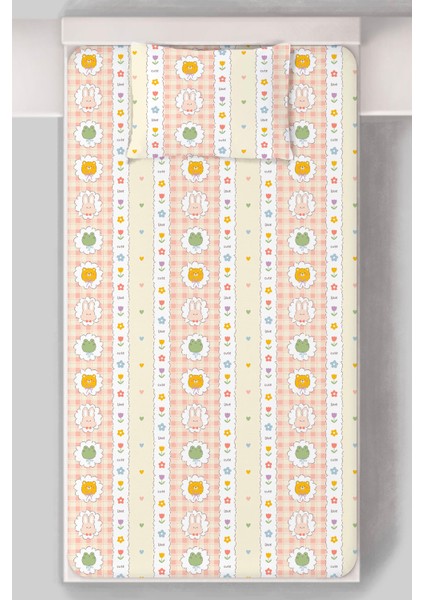 Organik Tek Kişilik Lastikli Çarşaf Seti - Şirin Kahramanlar modelleri