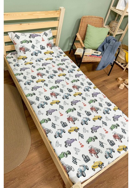 Organik Tek Kişilik Lastikli Çarşaf Seti - Hızlı ve Eğlenceli