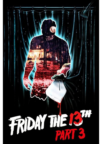 Friday The 13TH Part 2 (1981) 3 ( Folyo ) - Afiş - POSTER-2939 ( 50 cm x 70 cm )
