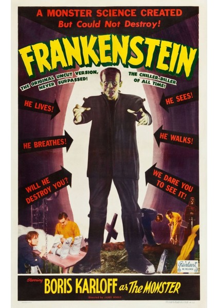 Frankenstein (1931) 2 ( Folyo ) - Afiş - POSTER-2907 ( 50 cm x 70 cm )