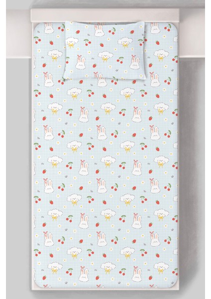 Organik Tek Kişilik Lastikli Çarşaf Seti - Şirin Tavşanlar modelleri