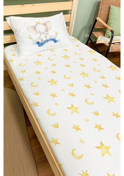 Organik Tek Kişilik Lastikli Çarşaf Seti - Kraliyet Düşleri fiyatları