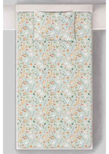 Organik Tek Kişilik Lastikli Çarşaf Seti - Doğanın Minik Sesleri modelleri