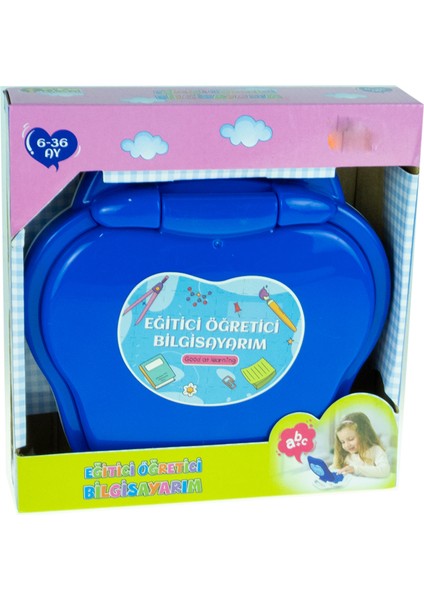 Oyuncak Mini Laptop Eğitici Öğretici Bilgisayarım Türkçe Mavi