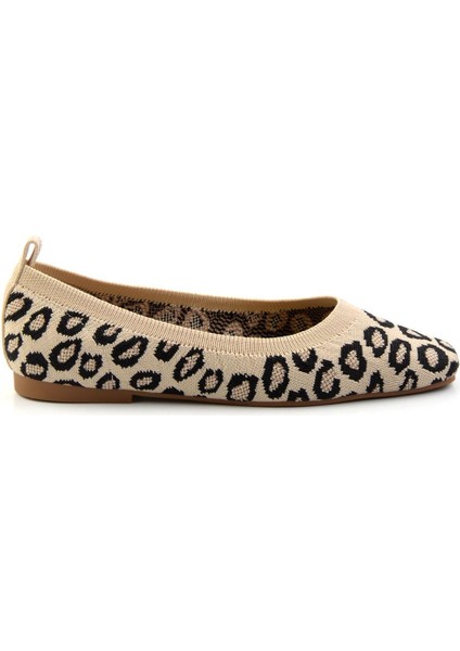 Bej Leopar Triko Kadın Babet K01327021182