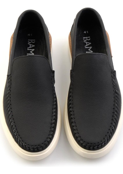 Siyah Floter Deri Erkek Casual Ayakkabı E01863654740 modelleri