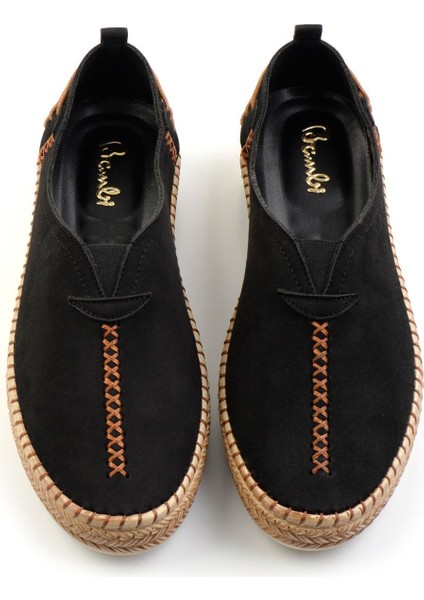 Siyah Süet Kadın Espadril K01309210502
