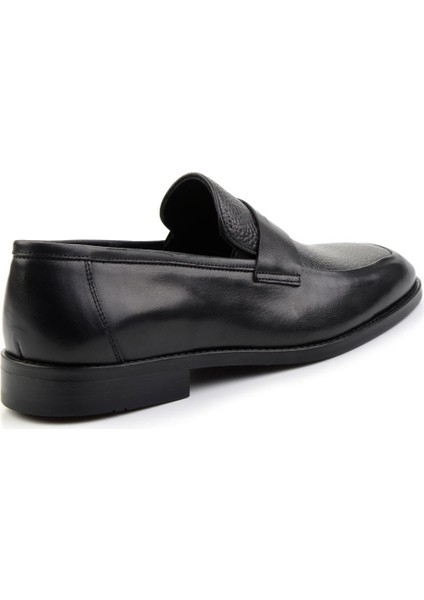 Siyah Antik Deri Erkek Klasik Ayakkabı E01755135541 fırsatları