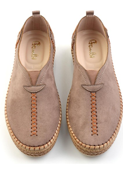 Vizon Süet Kadın Espadril K01309210502