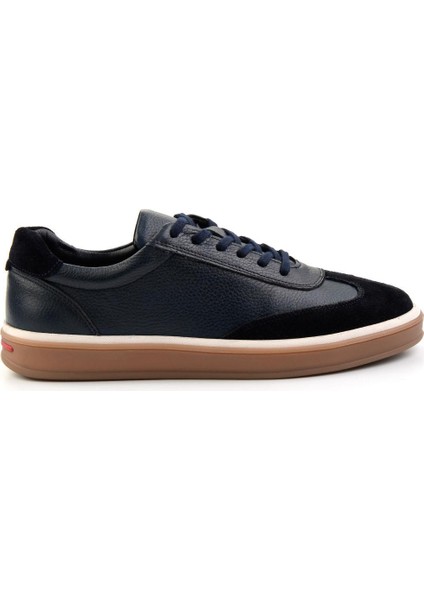Lacivert Deri Erkek Sneaker E01728358003