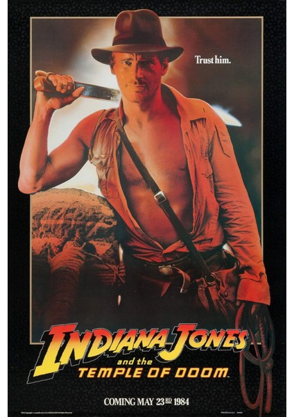 Indiana Jones And The Temple Of Doom (1984) 4 ( Folyo ) - Afiş - POSTER-3772 ( 50 cm x 70 cm )
