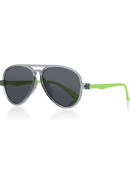 Çocuk Güneş Gözlüğü Füme Çerçeve Yeşil Sap 4019