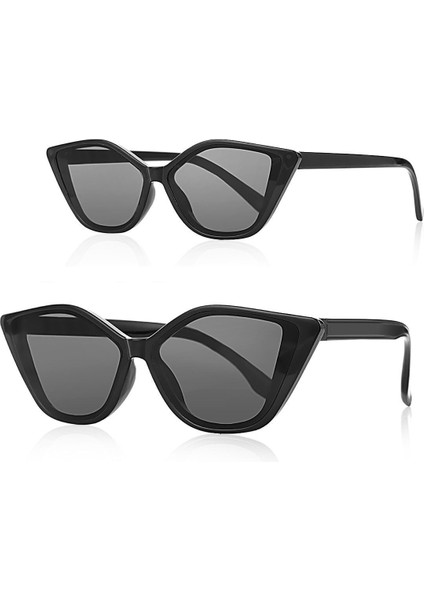 Cat Eye Anne Kız Çocuk 2'li Set Güneş Gözlüğü AK-2027