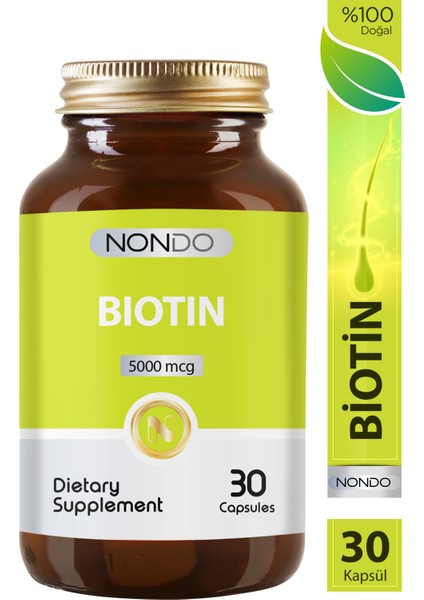 Biotin 5000 Mcg 30 Kapsül - Saç Ve Tırnak Vitamini