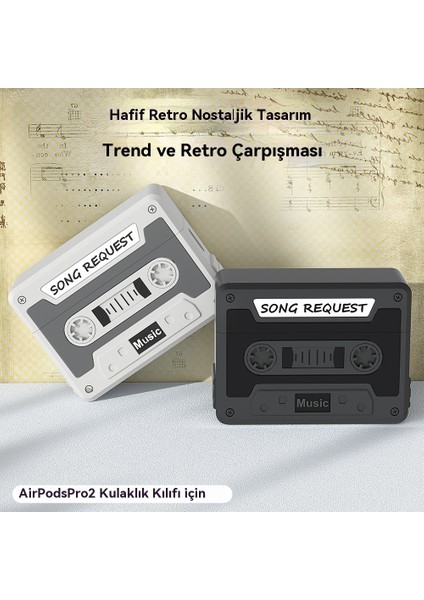 Sevimli Silikon Ins Vintage Bant Şekli Için Airpods 4 Nesil Kulaklık Seti (Yurt Dışından) fiyatları