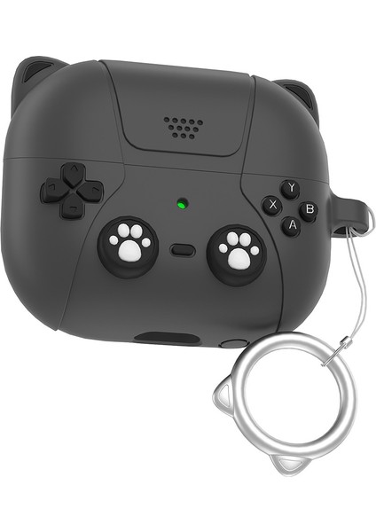 Samsung Galaxy BUDSLIVE/BUDS2/BUDSPRO/BUDS2PRO/BUDS2PRO/BUDS Fe Bluetooth Kulaklık Için Yaratıcı Sevimli Kedi Oyun Makinesi (Yurt Dışından)