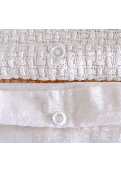 Bebek %100 Pamuk Çift Taraflı Pike ve Poplin Fırfırlı Dantelli Nevresim Takımı _Pike Hasır/Poplin Düz desen_100*150